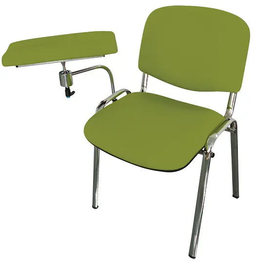 OZC - 01 židle odběrová s jednou područkou, koženka MONA 42 - koženka hráškově zelená